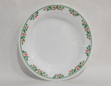 Rare Find! Corelle WINTER HOLLY 15-oz BOWL Flat Rimmed SOUP PLATE Christmas Holiday