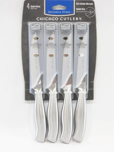 4-pc CHICAGO CUTLERY Insignia Steel STEAK KNIFE SET 4.5" Full Tang Knives