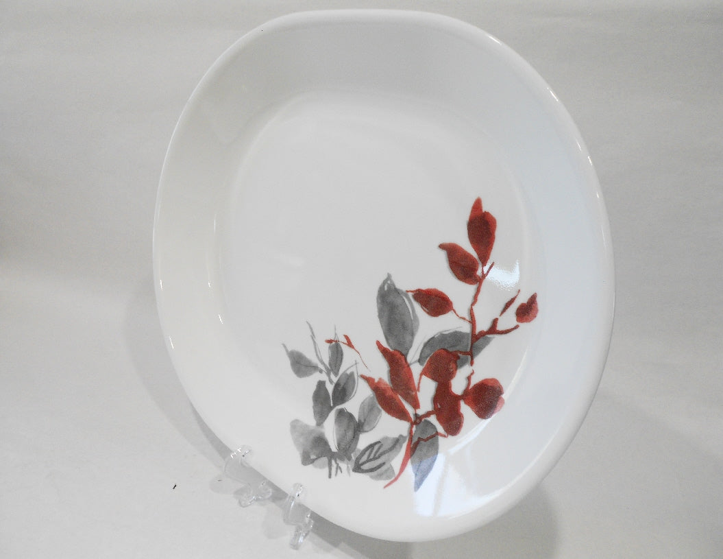 ️ Corelle KYOTO LEAVES 12.25x10 SERVING PLATTER Plate Japanese Waterc ...