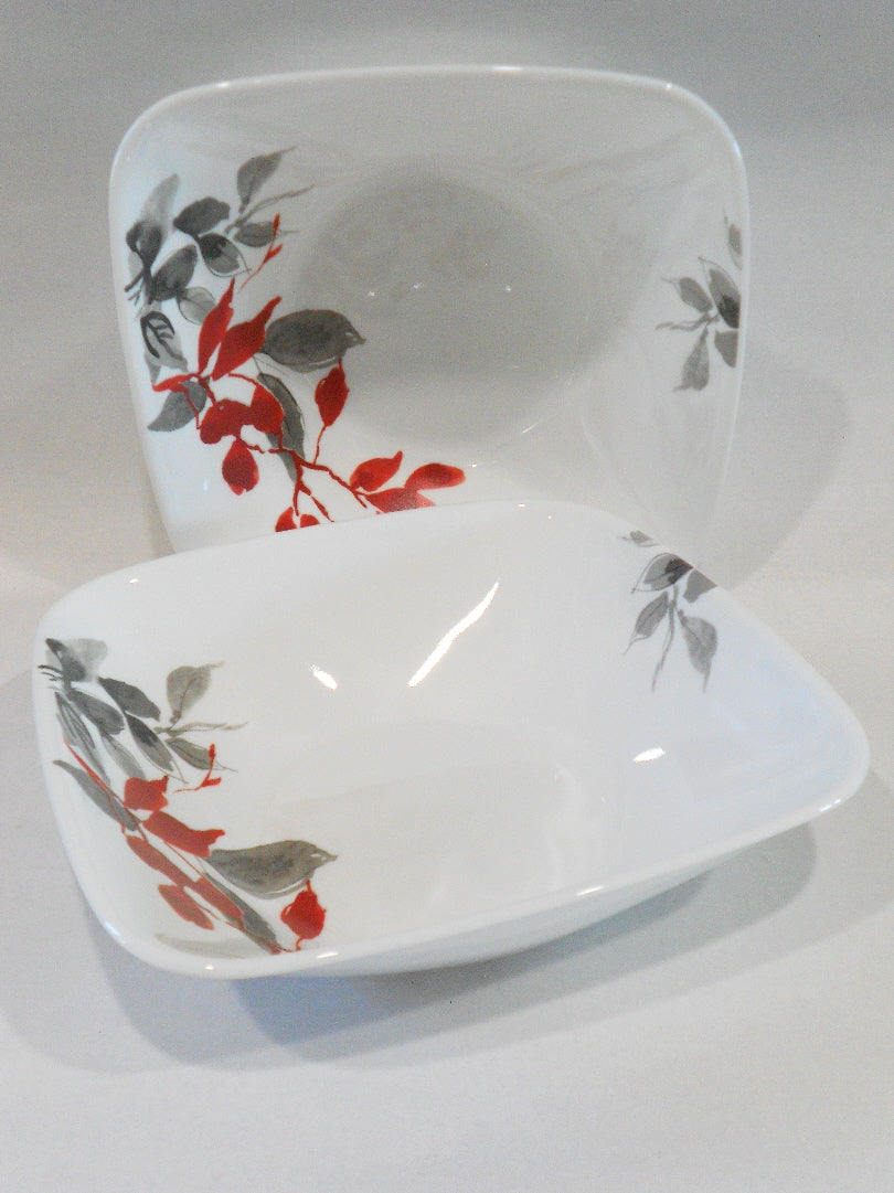 NEW 2 pk Corelle KYOTO LEAVES 1.4 Qt SERVING BOWLS Japanese Waterco Tarlton Place