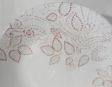 ❤️ NEW Corelle LEAF STITCH Choice: DINNER or LUNCH PLATE *Rustic Floral RED GRAY