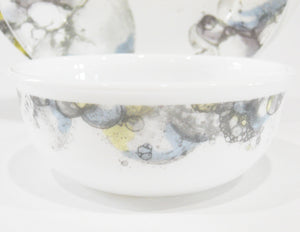 CORELLE LUMOS 16-oz SOUP Cereal BOWL 5 3/4"  *Muted Gray Yellow Purple Blue