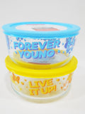 *NEW Brand New!  4-pc Pyrex Minnie Mouse 4-Cup Storage Bowls Live It Up! & Forever Young