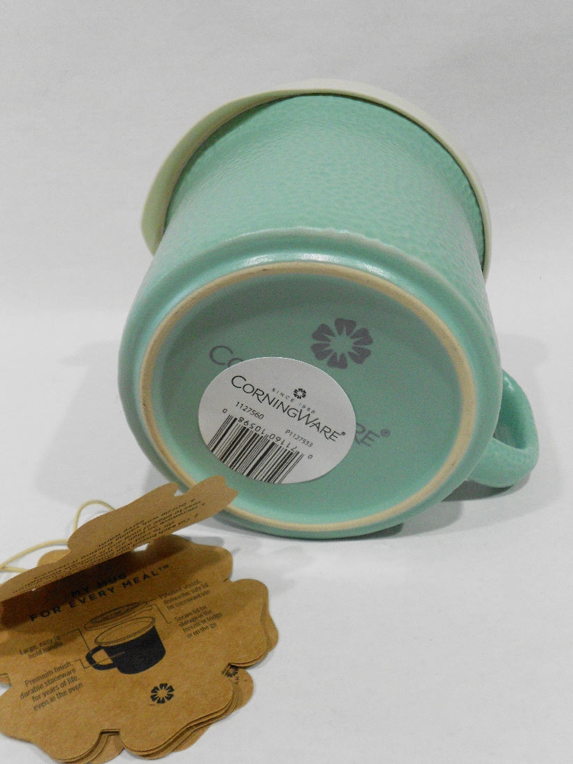 ❤️ New CORNINGWARE French Pop-Ins HAMMERED AQUA Green 20-oz MEAL MUG –  Tarlton Place