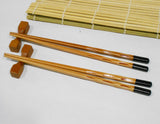 ❤️ 10-pc PAO! ASIAN SUSHI SET Mat Rice Paddle Sauce Dip Dish Platter Chop Sticks