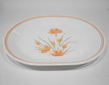 ❤️ Corelle PEACH FLORAL 12 x 10 SERVING PLATTER Meat Plate Tray Entree *Pastel Blossoms
