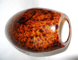 BROWN & GOLD AMBER SWIRLED TIGERS EYE Glass Drop Pendant Shade 2 1/4" Fitter