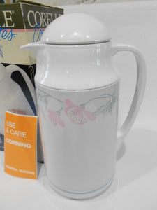 ❤️ NEW Corelle Corning PINK TRIO 1-Qt Thermal SERVING CARAFE Hot Cold Coffee Tea