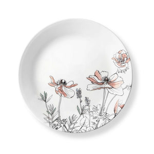 CORELLE Signature POPPY PRINT Choose: DINNER or LUNCH PLATE *Pale Pink & White Floral
