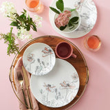 NEW 16-pc CORELLE Signature POPPY PRINT Dinnerware Set *Pale Pink & White Floral