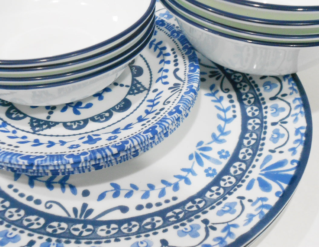 Corelle Portofino Plates Dinner Set Blue Glass Plates Walmart