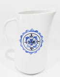❤️ Corelle PORTOFINO 2.5-Qt Porcelain BEVERAGE SERVING PITCHER *Italian coast blue tiles