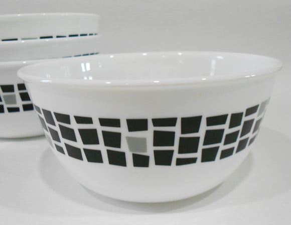 ❤️ 1 Corelle PRECIOUS COLORS 28-oz SOUP BOWL 6 1/4 Mosaic Tiles ONYX BLACK