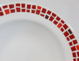 1 Corelle PRECIOUS COLORS 28-oz RUBY RED 10 3/4 ENTREE BOWL Pasta *MOSAIC TILES