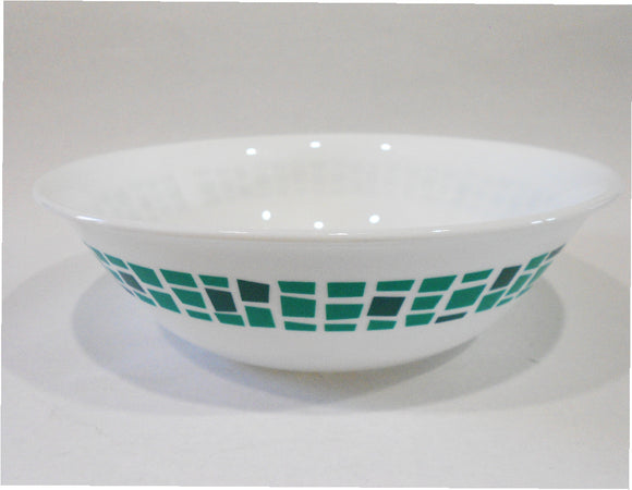 1 Corelle PRECIOUS COLORS 1-Qt SERVING BOWL Vegetable Mosaic Tiles EMERALD GREEN