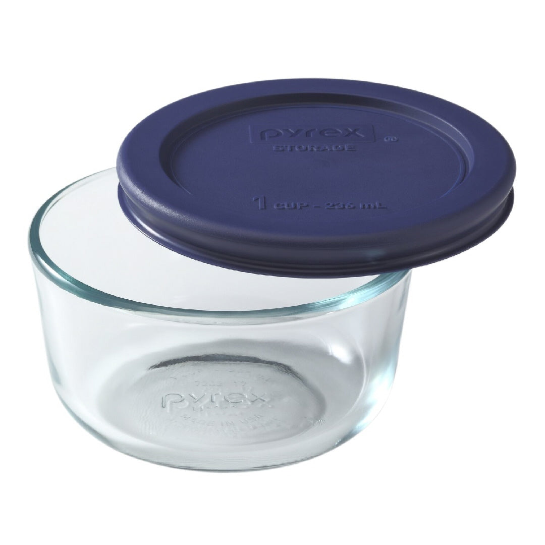 ❤️ PYREX Simply Store 1 CUP ROUND Storage BOWL Red or Blue Cover Stora –  Tarlton Place