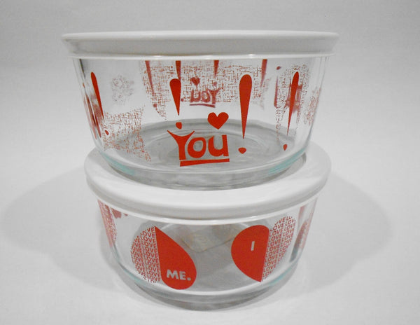 8300 / 8301 PYREX Storage 2 Cup DIVIDED Glass DISH + RED or PINK VENT –  Tarlton Place