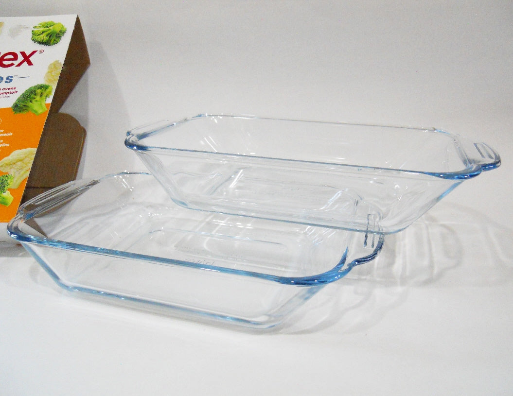 Pyrex 28 ️ 2-pc PYREX LITTLES 28-oz Single-Serve Glass BAKEWARE Set **Toaster ...