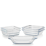 ❤️ 5-pc PYREX LITTLES Small Single-Serve Glass BAKEWARE Set **Toaster Oven Size