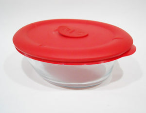 ❤️ PYREX Pro Deluxe OVAL 3.67 Cup STORAGE DISH & Vent COVER Poppy Red 8500