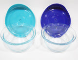 8200 PYREX PRO Storage 1.67 Cup ROUND Dish & Vented Cover Lid *TURQUOISE or BLUE