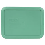 ❤️ PYREX 3 Cup DUSTY JADE GREEN Rectangle Glass STORAGE DISH & Plastic COVER 7210
