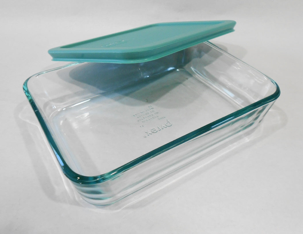 ❤️ PYREX Cup DUSTY JADE GREEN Rectangle Glass STORAGE DISH