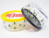 PYREX 4 Cup BEE HAPPY Storage Bowl *Choose: YELLOW or BLACK Hearts Honeybees Hive