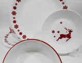 ❤️ 12-pc Corelle REINDEER Dinnerware Set BONUS 1-Qt Serving Bowl / Christmas Winter Holiday