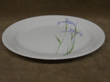 NEW Corelle SHADOW IRIS 9.5" Oval SERVING PLATTER Purple Floral Hand Decal