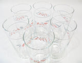 *NEW 6 Corelle SILK BLOSSOMS 14-oz GLASSES Iced Tea Cooler Tumblers *Pink Floral
