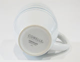 1 Corelle Signature SILVER STRANDS 13-oz Porcelain MUG CUP *Crisscross Blue Gray Lines