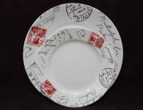 Corelle SINCERELY YOURS *Choose: 10 3/4 Dinner OR 8 1/2 Lunch PLATE *Postage Stamp Mail