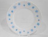 ❤️ 1 Corelle BLUE SNOWFLAKES 10 3/4" DINNER PLATE / Wide Rim Winter Snow