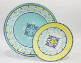 Corelle Signature SORRENTO Choose: 11" Dinner OR 8 1/2 Lunch PLATE *Italy Turquoise Yellow