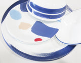 *NEW 16-pc Corelle VIVID SPLASH DINNERWARE SET Bold Blue Paint Brushstrokes