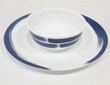 *NEW 16-pc Corelle VIVID SPLASH DINNERWARE SET Bold Blue Paint Brushstrokes