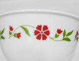 ❤️ HTF Corelle SPRING PINK 28-oz SUPER SOUP /CHILI BOWL Red Floral 6 1/4" x 3"