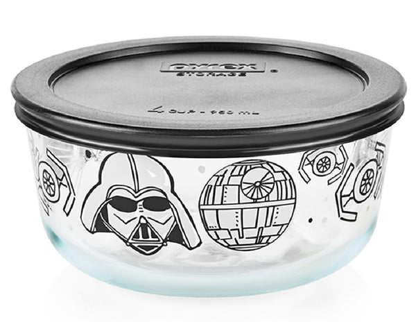 PYREX 4 Cup STAR WARS DARTH VADER Glass Storage Bowl w/ Black Cover –  Tarlton Place