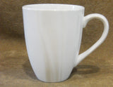 ❤️ New CORELLE Boutique 14-oz SWEPT MUG White Porcelain Cup *Embossed Waves