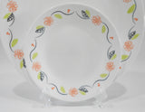 1 Corelle TANGERINE GARDEN 6 3/4 Dessert BREAD PLATE *Floral Black Green Leaves