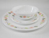 Corelle TANGERINE GARDEN 18-oz SOUP CEREAL BOWL Floral ORANGE BLACK GREEN Leaves