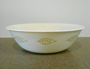 ❤️ Corelle TEXTURED LEAVES 1-Qt SERVING BOWL Sandstone Beige Vegetable Popcorn