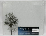 ❤️ Corelle TIMBER SHADOWS 15x12 COUNTER SAVER Tempered Glass Hot Plate Cutting Board