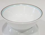 Corelle TREE BIRD 18-oz SOUP CEREAL BOWL 6 1/4"  *Turquoise Blue & Brown Bands