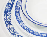 16-pc CORELLE Livingware TRUE BLUE Dinnerware Set *Reverse Old Town Navy Cobalt