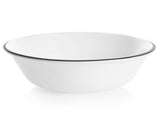 Corelle DARK GREY RIM 18-oz SOUP BOWL Cereal Salad *Veranda Reminisce Misty