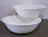 ❤️ MINT 2 Corelle 1-Qt SERVING BOWLS 8 1/2" WARM WHITE / IVORY / LIGHT CREAM Colored