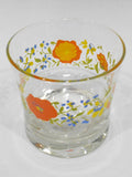 ❤️ 1 Corelle Corning WILDFLOWER Floral 10-oz ROCKS GLASS Old Fashioned Juice