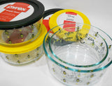 ❤️ 8-pc PYREX WINNIE THE POOH & BEE HAPPY 7 Cup 4 Cup Storage Bowls Set